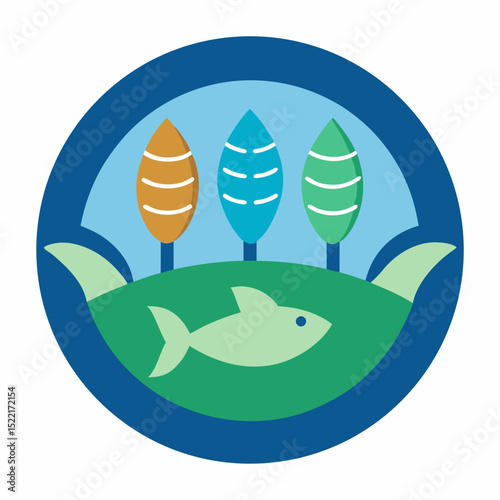 Biodegradable Marker for Sustainable Seafood Farming illustration Transparent Background