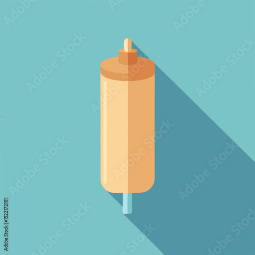 Biodegradable Medical Device Casing Isolated illustration Front View Shadow