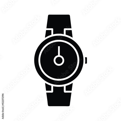 Wristwatch Icon Vector Flat and Clean Look