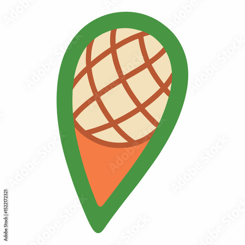 Biodegradable Net Marker in Realistic Rendering illustration Cutout
