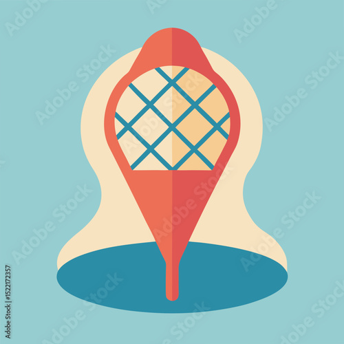 Biodegradable Net Marker in Turbid Water illustration Cutout