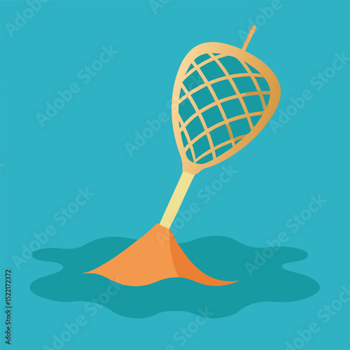 Biodegradable Net Marker Submerged in Water illustration Cutout