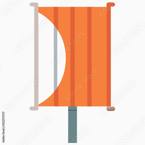 Acoustic Baffle Panel White Wall Mounted Isolated on Transparent Background