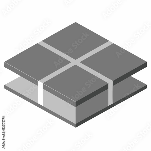 Acoustic Floor Panel Gray Transparent illustration