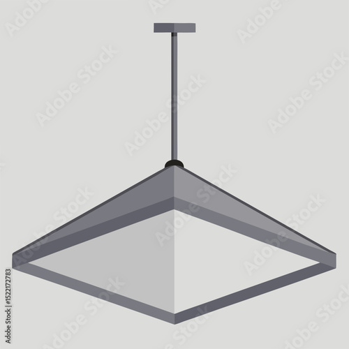 Acoustic Ceiling Panel Gray Transparent illustration