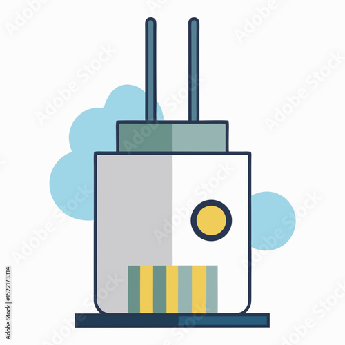 Air Pollution Sensor illustration Isolated High Resolution