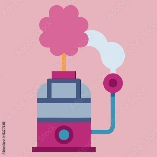 Air Pollution Device illustration Isolated with Internal Components