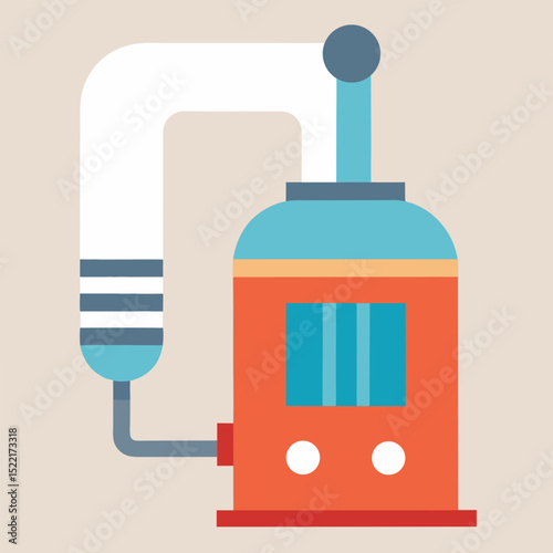 Air Pollution Device illustration Isolated with Air Intake