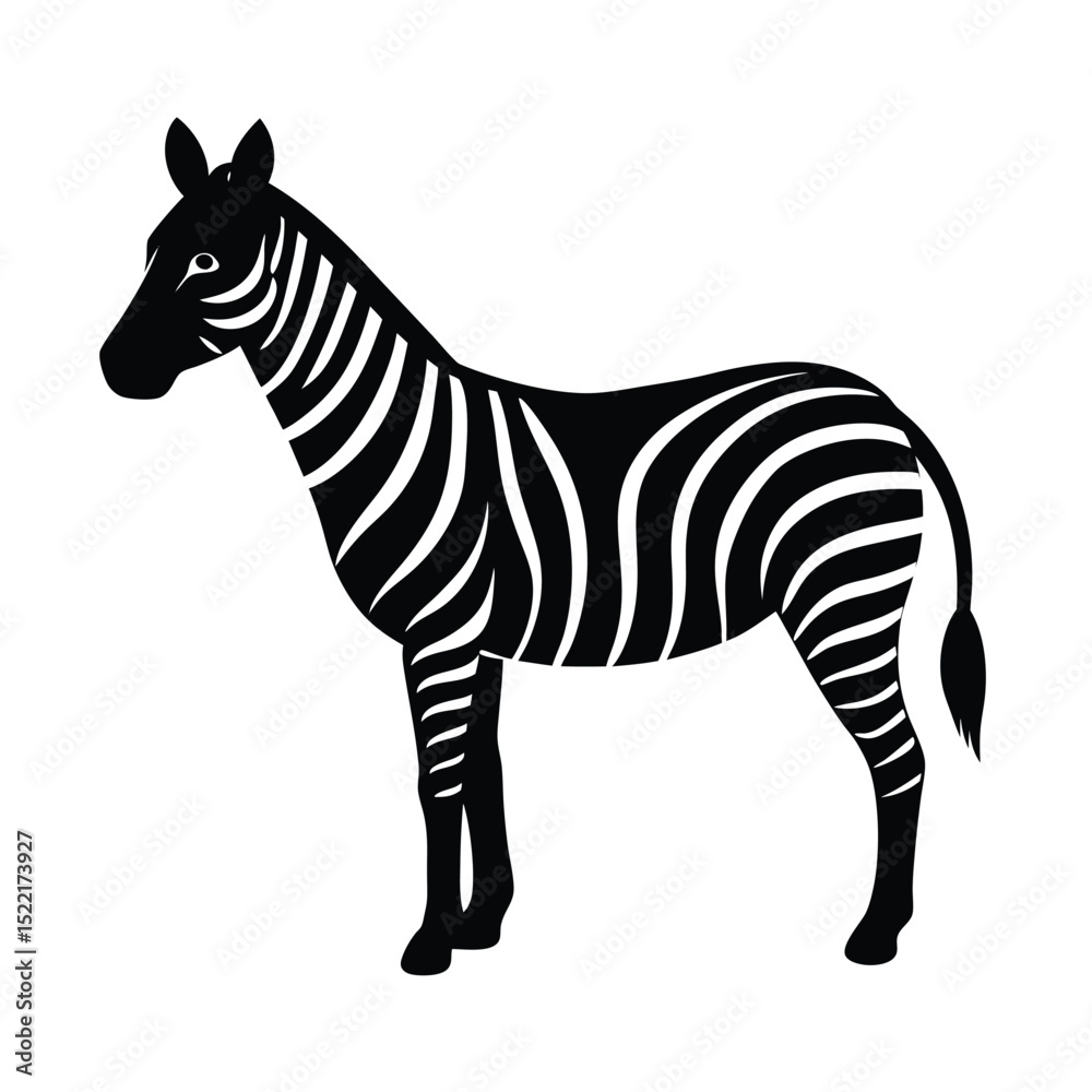 Obraz premium Zebra Icon Vector Flat and Clean Look