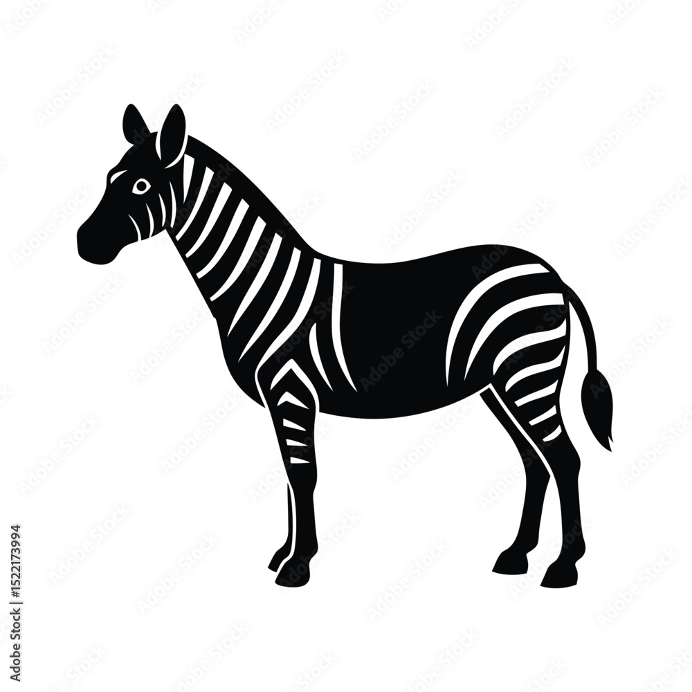 Fototapeta premium Zebra Icon Vector Flat and Clean Look Isolated