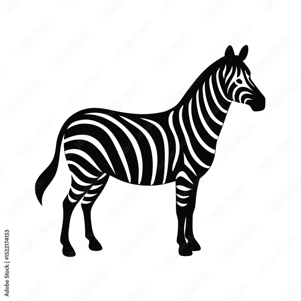 Obraz premium Zebra Print Icon Vector Flat and Clean Look