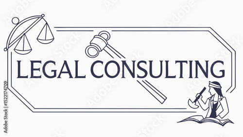 Legal Consulting – Business Law and Professional Advice Vector Illustration