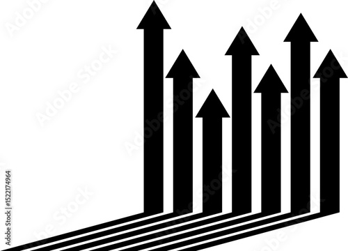 Abstract perspective line stripes arrow