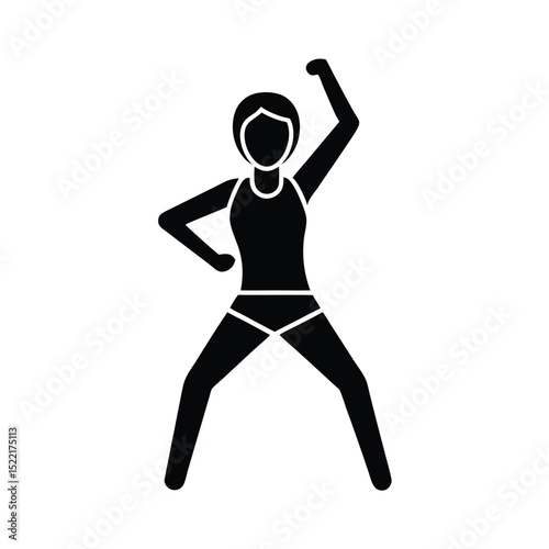 Zumba Instructor Icon Vector Flat and Clean Look