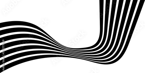 Abstract perspective line stripes with 3d dimensional effect