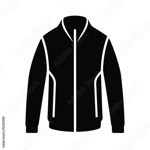 Zipper Jacket Icon Vector Flat and Clean Look