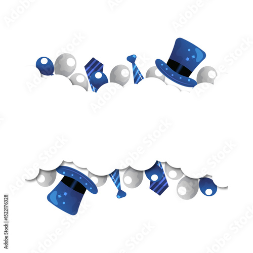 Father’s Day Banner with Typography and Blue Background