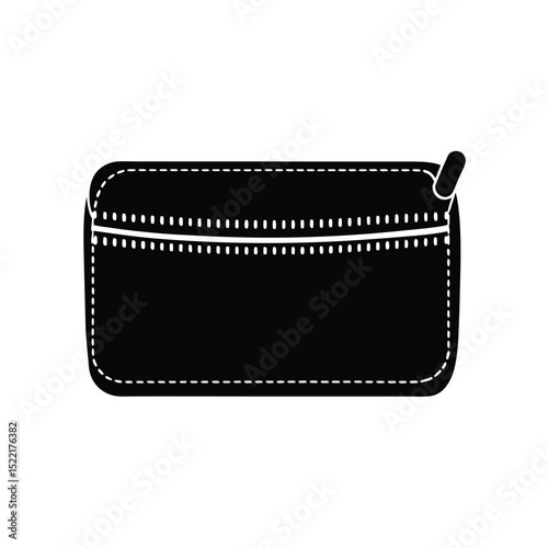 Zippered Pouch Icon Vector Flat and Clean Look