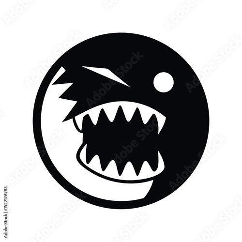 Zombie Bite Icon Vector Flat and Clean Look