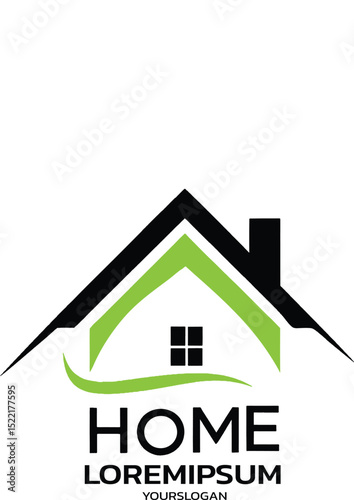 A home logo for home on a white background