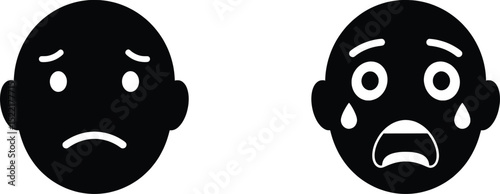 Emotion Vector Illustration Sadness and Despair Icons