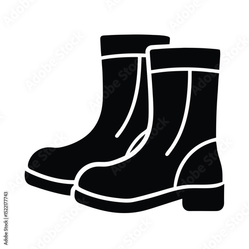 Zookeeper Boots Icon Vector Flat and Clean Look