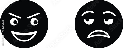 Emotion Vector Illustration A Set of Contrasting Facial Expressions