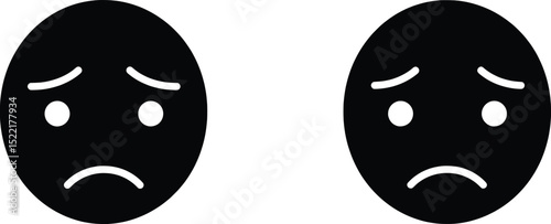 Emotional Vector Illustration Sadness Emojis