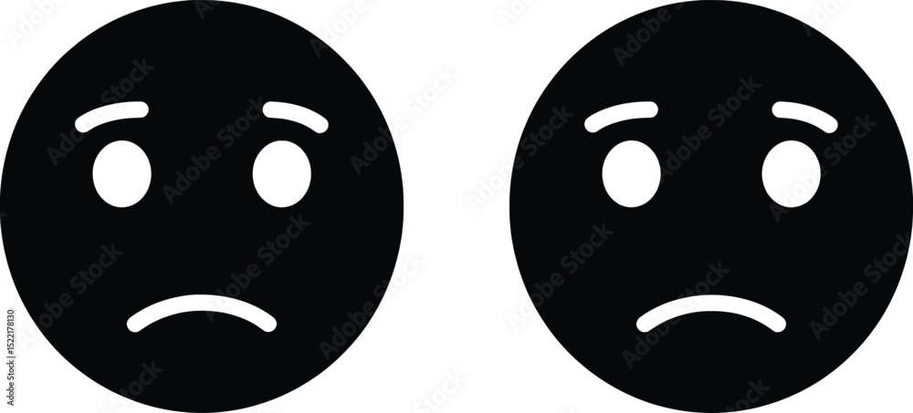 Fototapeta premium Emotion Vector Illustration Sadness Emojis Design