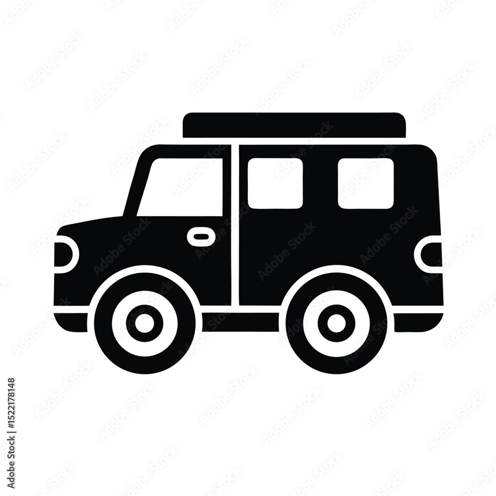 Zookeeper Vehicle Icon Vector Flat and Clean Look Zookeeper Vehicle Icon Vector Flat and Clean Look