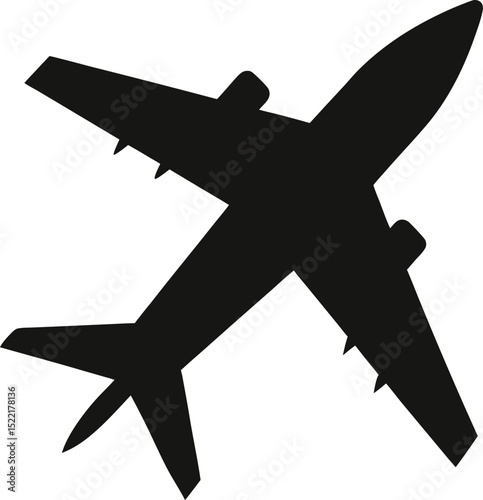silhouette of airplane