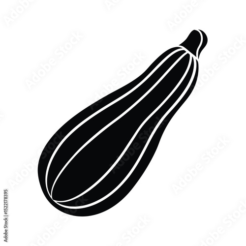 Zucchini Plant Icon Vector Flat and Clean Look