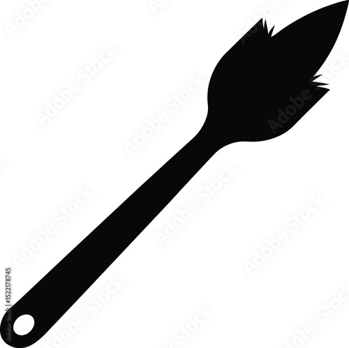 Brush – black silhouette on background