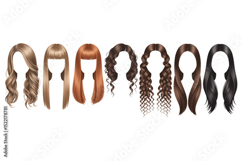 Explore different hairstyles wigs and hair color shades blonde brown black red curly straight for women