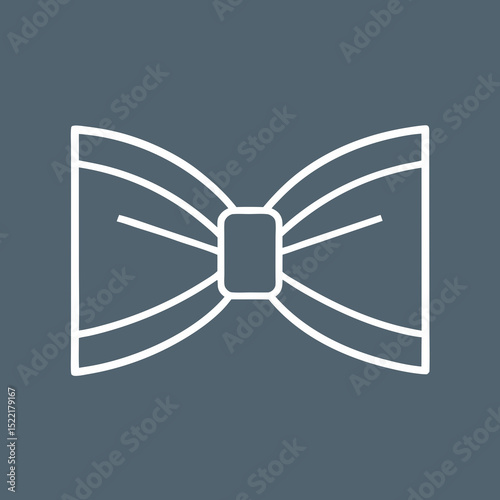 Minimalist Bow Tie Icon ,Elegant Line Art Symbol Design