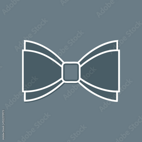 Minimalist Bow Tie Icon ,Elegant Line Art Symbol Design