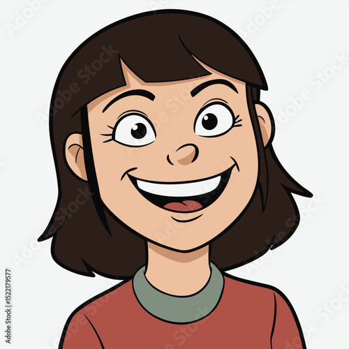 Tight, forced smile that doesn't reach her eyes, showing insincere happiness.