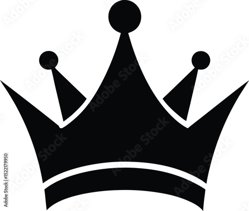 Crown – black silhouette on white background
