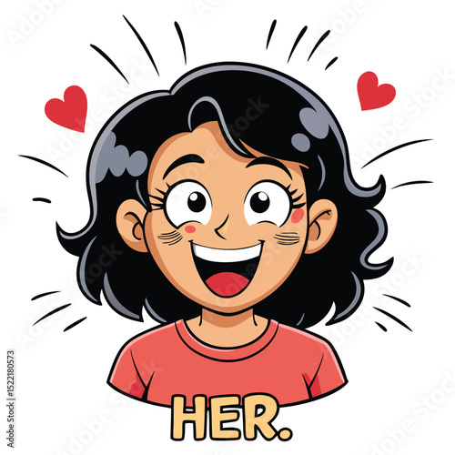 Her expression radiating pure happiness from affection, a truly blissful and loving look.