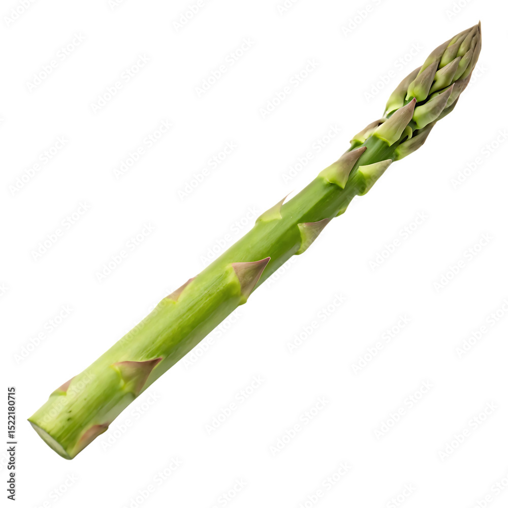 Fototapeta premium An asparagus spear isolated on a transparent background