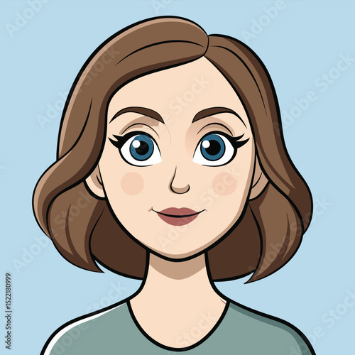 Her features conveying a delicate sensitivity, showing a gentle nature.