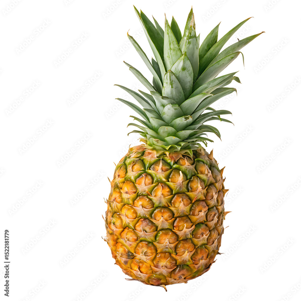 A whole pineapple isolated on a transparent background A whole pineapple isolated on a transparent background