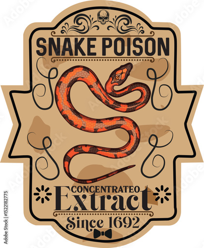 snake poison concentrateo extract since 1692 , Halloween Potion Labels printable and sublimation