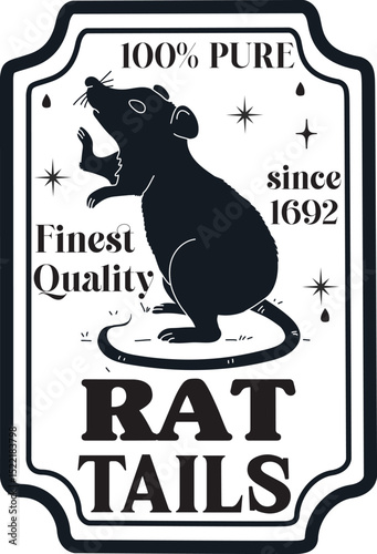 Rat Tails, Halloween Potion Labels SVG design