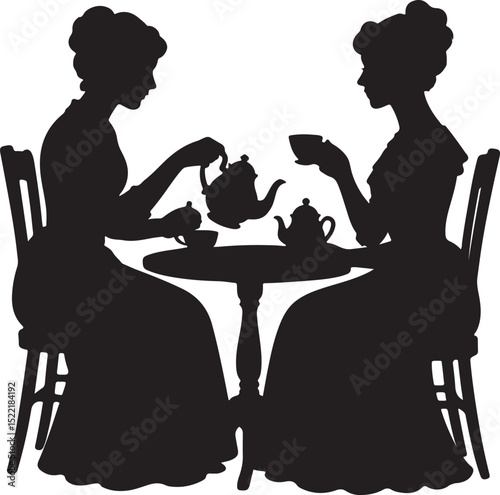 Fashionable women and a couple enjoy coffee and tea at a cafe table, illustrating diverse lifestyles