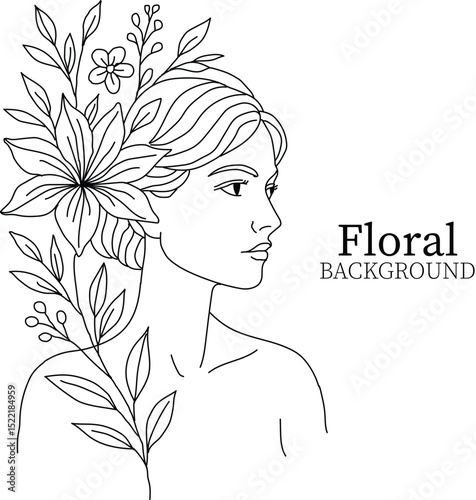 woman with flowers