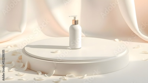 Hand Lotion on Elegant Curved Platform