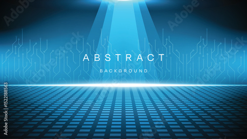 Blue Futuristic Abstract technology background Hi-tech system concept vector illustration
