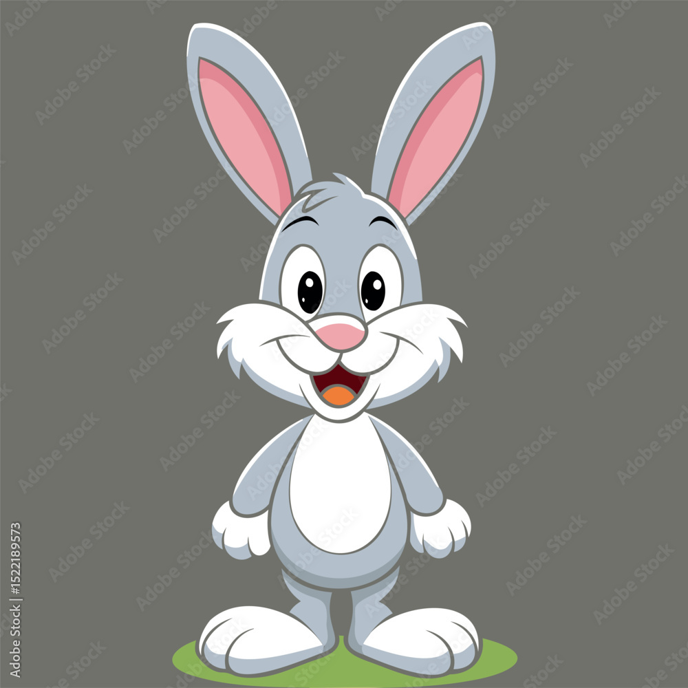 Obraz premium Smiling Bunny Simple Style