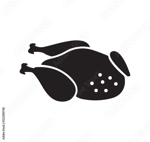 Baked Chicken Silhouette on Serving Dish – Food Graphic